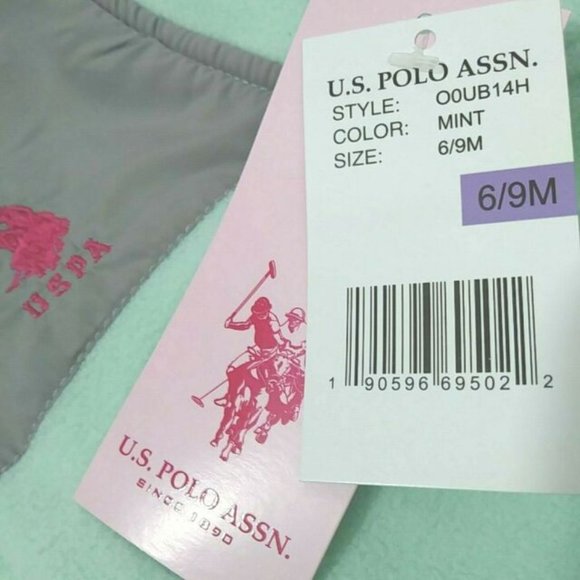 U.S. Polo Assn. One Pieces Baby Girl Fleece Hooded Pram Suit